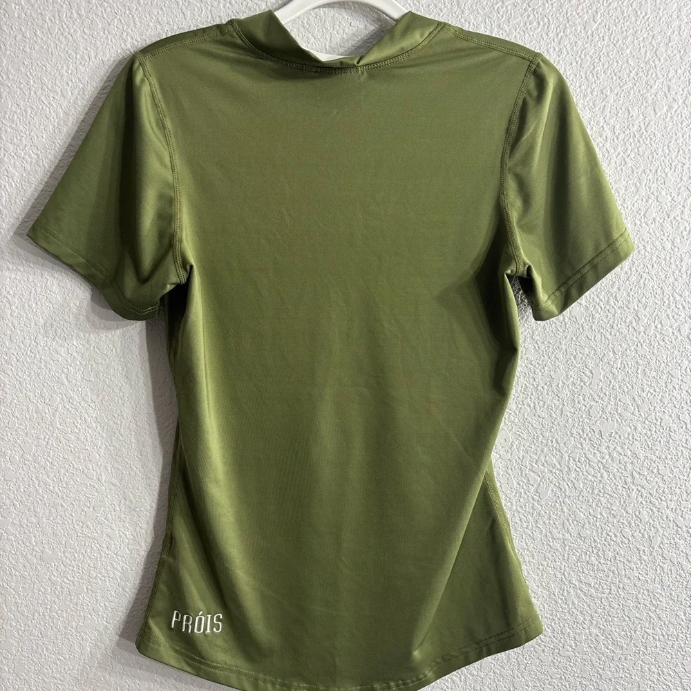 Prois Hunting Apparel Olive Green Short Sleeve Tee Outdoor Shirt Women's Top XS - Picture 3 of 5